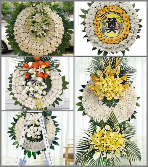上海崇明区庙镇白港村花圈速递